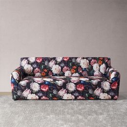 M3 Elastic Printing Sofa Cover Multicolor Living Room Sofa Chair Home Decoration 1/2/3/4 Seat Pet Stretch Polyester Sofa Cover LJ201216