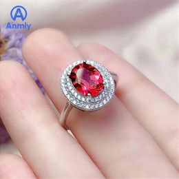 Cluster Rings Anmiy High-end Group Zircon Green Tourmaline Colour Treasure Open Women's Live Ring1