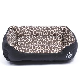 10-Color Paw Autumn And Winter Square Sofa Waterproof Bottom Soft Fur Warm Cat Bed Nest Pet Dog Supplies 201223