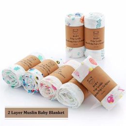 Muslin Cotton Baby Swaddles Flamingo Print Newborn Baby Blankets Bath Towel Gauze Infant Wrap Stroller For Baby Swaddle Blanket LJ201014