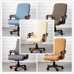 Soft Jacquard Office Chair Cover Computer Elastic Armchair Slipcovers Seat Arm Chair Covers Stretch Rotating Lift Y200104