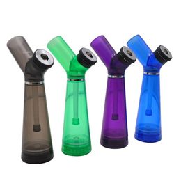 2022 NEW Plastic Acrylic Bong Herb Grinder Smoking Water Pipe Glass Bong Filter Tobacco Smokings Pipes Hookah Shisha Water Bong