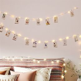 2M/5M/10M USB LED Light String Outdoor Garland for Photo Clip Decor Fairy/String Lights Chain Battery Christmas Copper Wire Lamp Y201020