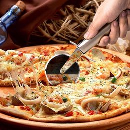 Stainless Steel Pizza Single Wheel Cut Tools Diameter 6.5CM Household Pizza Knife Cake Tools Wheel Use For Waffle Cookies 201023