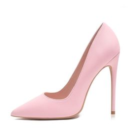 Elisabet Tang Pink Shoes For Woman High Heels Shallow Pointed Toe sweet elegant party dress shoes matte PU Leather Female1