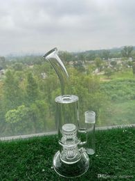 Glass bong Twin Cage Junior hookahs water pipe smoking 31.5cm tall 3-5mm thickness Bubbler