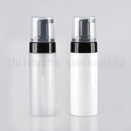 20pc 120ml foaming PET bottle Liquid dispenser with pump 120cc liquid soap Foam Pump transparent plastic cosmetic