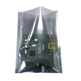 Open Top Grey Transparent Electronic Accessories Shielding Anti Static Package Bags Computer Accessory Packaging Antistatic Bag LX3265