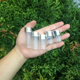 5ml 6ml 7ml 10ml 14ml Glass Crafts Bottles Screw Cap Silver Aluminium Lid Empty Jars Vials 100pcs Free Shippinghigh qualtity