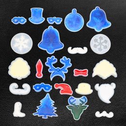 Christmas Ornament Silicone Mould DIY Crystal Epoxy Keychain Moulds Handmade Jewellery Casting Mould Craft Tools 23 Designs Optional YG805