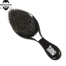 Amazon Supplier MOQ 100pcs OEM Customized LOGO Curve Brush 360 Waves- Medium Hard Made with Boar & Nylon Bristles