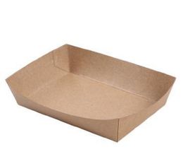 2021 500pcs Cardboard Food Tray Hot Dog French Fries Plates Dishes Food Packaging Box Disposable Dinnerware Tableware