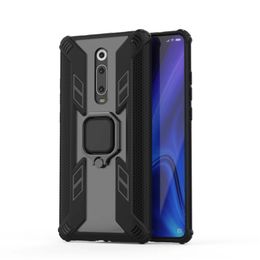 Transparent Car Cases For Xiaomi 9t Pro, Luxury Anti-shock Cover, With Magnetic Holder, Cover For Redmi K20, Note 7, 8, 8t, 9, 9s