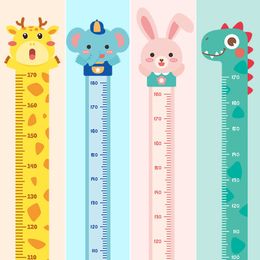 24 design cartoon cute animals rainbow height measure wall sticker for baby kids room growth chart home decorative stickers LJ201019