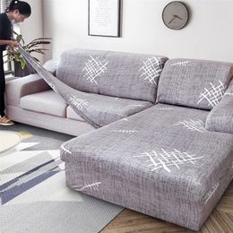 2 PCS Elastic Covers for Sofa Living Room L shaped Sofa Cover Case Chaise Longue Couch Slipcover Corner Sofa Cover Stretch LJ201216