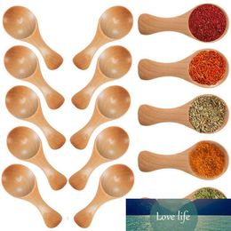 Small Wooden Spoons Mini Tasting Spoons Condiments Salt Spoons for Kitchen Cooking Seasoning Oil Coffee Tea Sugar 20Pcs