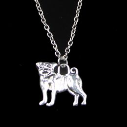 Fashion 20*22mm Dog Pug Pendant Necklace Link Chain For Female Choker Necklace Creative Jewelry party Gift