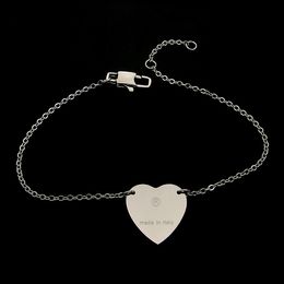 Top Quality 3 Colours Women Designer Bangles Love Heart Pendant Stainless Steel Bracelets