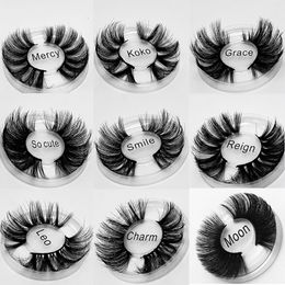 Curly Thick 3D Mink False Eyelashes 25mm Long Soft & Vivid Fake Lashes Extensions Eyes Makeup Accessory 10 Models DHL Free