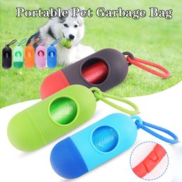 Pet Poop Bag Dispenser Waste Garbage Case Carrier Holder Pets Trash Cleaning Disposable Bags Outdoor Puppy Supplies Refuse Bags