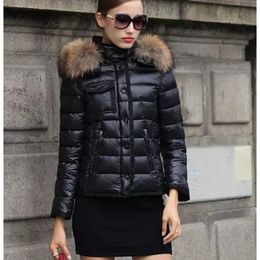 Women Clothing Winter Down Jacket with Hooded Big Real Fur Coat High Quality Thick Slim Warm Outerwear Female Fashion Parka 201030