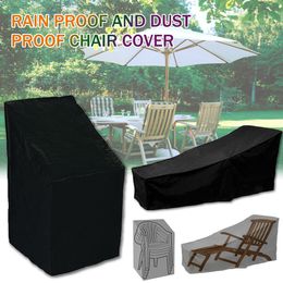 Outdoor Waterproof Cover Garden Furniture Rain Cover Chair Sofa Protection Rain Dustproof Woven Polyester Convenient Cover 201119