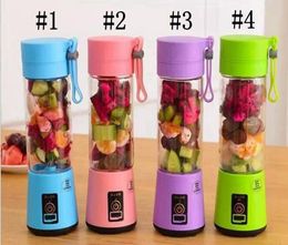 380ml Personal Blender Portable Mini Blender USB Juicer Cup Electric Juicer Bottle Fruit Vegetable Tools EEA5