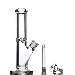 Hookahs 9mm Glass Bong Straight 18/14/12 inches With elephant Joint Super Heavy water pipe bongs big dab rig