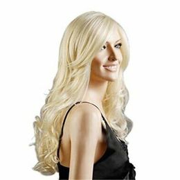 Long Curly Blond Wig for Women Ladies Cosplay Party Halloween Costume Heat
