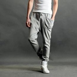 new casual men pants big pocket hip hop harem pants quality outwear sweatpants casual mens joggers mens trousers drop