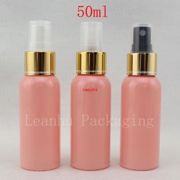 50ML Pink PET Skin Care Bottle With Fine Spray Pump,Mini Sample Container,Portable Travel Astringent Toner Bottles,Spray Bottlesgood package