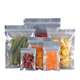 Aluminum Foil Clear Resealable Valve Zipper Plastic Retail Bag Zip Mylar Bag in stock