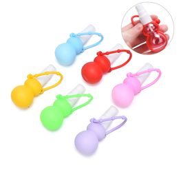 30ml Silicone Gourd Shape Mini Portable Hand Sanitizer Gel Bottle Removable Cover for Travel Outdoor WB2986