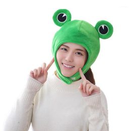 Beanie/Skull Caps Unisex Cartoon Frog Design Plush Headgear Hat Cosplay Pography Props Supplies1