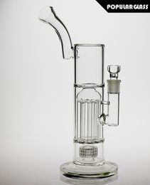 35m Tall Large pillar Hookahs Glass bong 8 pillars Oil Rig Water pipe Matrix Perc mouthpiece from side joint size 18.8mm