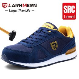 LARNMERN Men's Steel Toe Work Safety Shoes Lightweight Breathable Anti-smashing Non-slip Reflective Casual Sneaker Y200915
