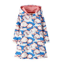 Girls Hooded Dress Cloud Cotton Toddler Dresses for Girls Clothing Autumn Winter Baby Dress Princess Costume Kids Clothes 2-7Y 201202