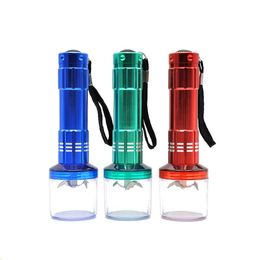 Flashlight Type Electric Tobacco Grinder Smoking Accessories Spice Dry Herb Automatic Mill Crusher Vaporizer Click Quickly Aluminium Alloy Diameter 41mm