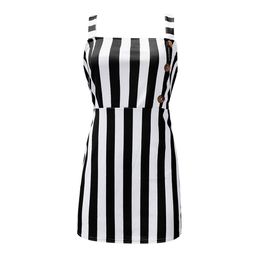 Women Vintage Vertical Striped Mini Sexy Button Cami Spring and Summer Dresses Female Fashion Party Dresses