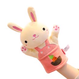 cartoon Plush toys Animals Hand Finger Puppets rabbit Panda Alpaca koala Sika deer Elephant Dolls Kids boys girl Children Gifts