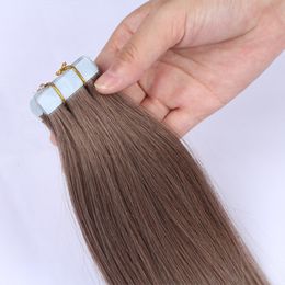 Top Quality Human Remy Tape in Hair Extensions 60pcs 150g Pu Skin weft Hair Straight Brazilian Hair, free DHL