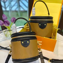 designer bags women one shoulder crossbody bucket bag purse ladies round bucket cosmetic handbag 17cm and 14cm