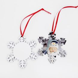 Sublimation Wooden Snowflake Ornaments DIY Blank Christmas Hanging Pendant Small Gifts Handmade Decoration Xmas Tree Pendant Crafts BT743