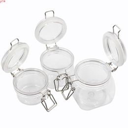 Empty Square Clip Lid Cosmetic Container , Clear Sealed Mask Cream Bottle Pot Storage, Shampoo container Powder Tinhigh qualtity