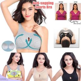 Gym Clothing Comfortable Full Soft Cup Fitness Bras For Women Padded Stretch Cotton Push Up Bra Vest Crop Top Intimates1