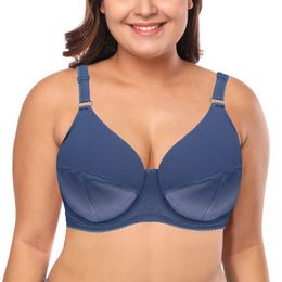 Telimussto Big Size Bras For Women Unlined Underwire Bassiere Plus Size Bra Top 40 42 44 46 48 50 52 54 DD E F FF G Cup 201202