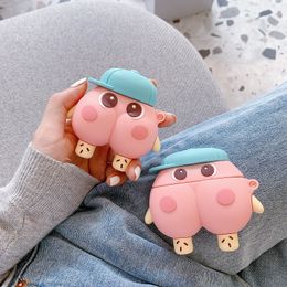 Creative 3D little Ass Earphone Case For Airpods 1 2 3 Pro Cute Cartoon Silicone Wireless Bluetooth Headphones Protector Cover