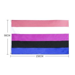 Genderfluid Flag Pride LGBT Flag 3x5 FT Banner 90x150cm Festival Party Gift 100D Polyester Printed Hot selling!
