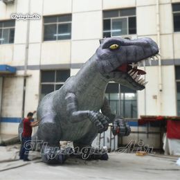 Parade Performance Giant Ferocious Inflatable Dinosaur Model 5m Height Animal Replica Blow Up T.rex Balloon For Park Decoration