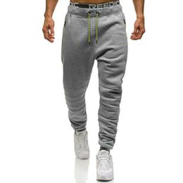 Calças masculinas Listradas Fitness Workout Pontas de corte de traços de tração casual de corrida de moletom de streetwear